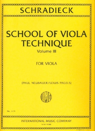 School of Viola Technique vol.3 for viola revised edition 2016