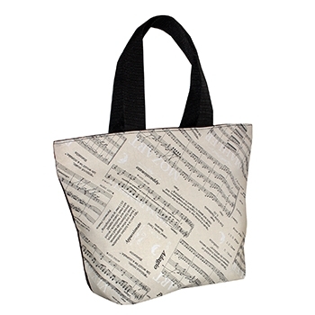 Stoff-Nylon-Tasche Musik 41x33x14 cm (mit Trageschlaufen, Innentasche, Rei�verschluss, wasserabweisend)
