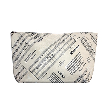 Stoff-Nylon-Tasche Musik Gr��e XL (30x20 cm) (mit Rei�verschluss, wasserabweisend)
