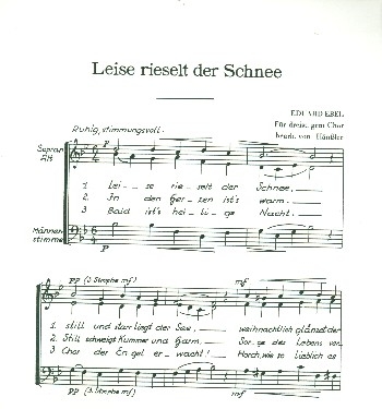 Leise rieselt der Schnee fr gem Chor a cappella Partitur