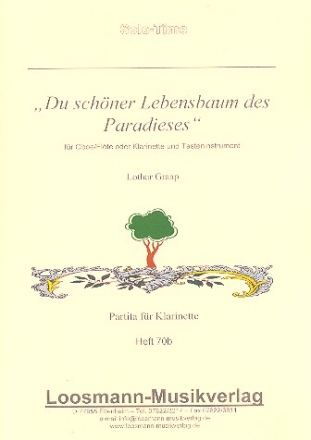 Du schner Lebensbaum des Paradieses Klarinette und Tasteninstrument