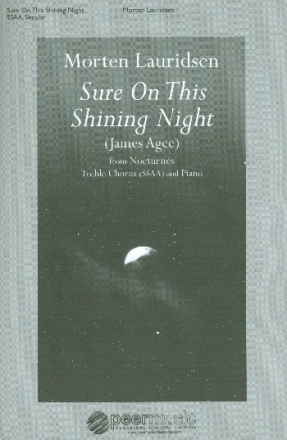 Sure On This Shining Night for female chorus (SSAA) and piano score
