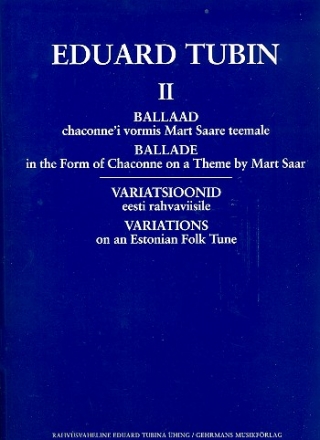 Piano Works vol.2 Ballade ETW40  and  Variations ETW41