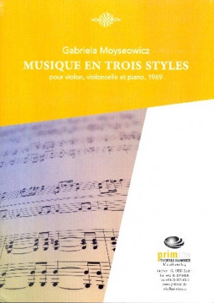 Musique en 3 styles fr Violine, Violoncello und Klavier Stimmen