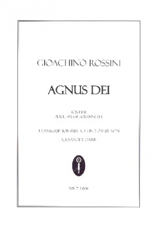 Agnus Dei: fr Alt und Orgel