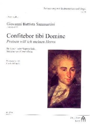 Confitebor tibi Domine fr Tenor (Sopran), Streicher und Bc Partitur und Stimmen (Streicher 1-1-1-1) (dt/la)
