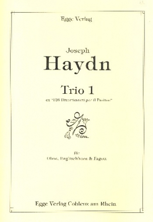 Trio Nr.1 fr Oboe, Englischhorn und Fagott Partitur und Stimmen