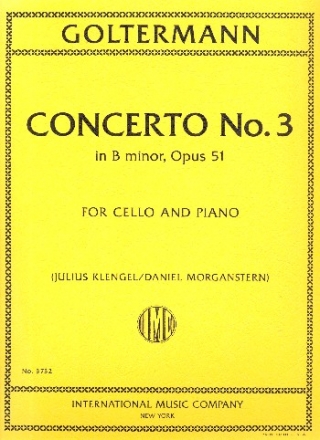 Concerto no.3 b-minor op.51 for violoncello and orchestra violoncello and piano