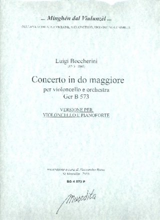 Konzert C-Dur GerB573 fr Violoncello und Orchester fr Violoncello und Klavier