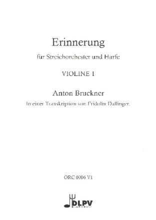 Erinnerung fr Harfe und Streichorchester Violine 1