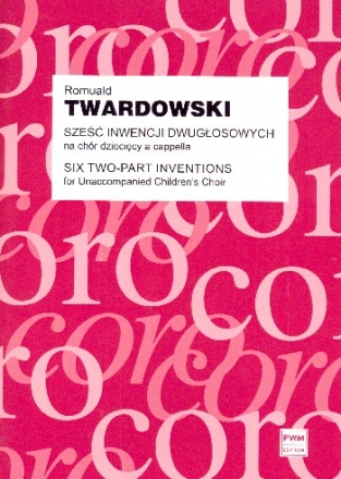 6 two-part Inventions (without text) for childrens's chorus (SA) a cappella score