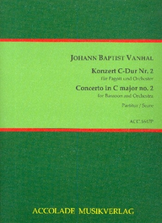 Konzert C-Dur Nr.2 fr Fagott und Orchester Partitur