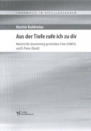 Aus der Tiefe rufe ich zu dir fr gem Chor (SAM) und E-Piano (Band) Klavier-Partitur