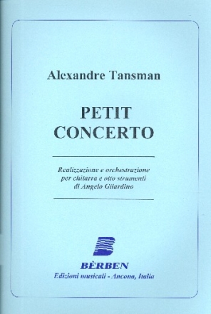 Petit concerto for guitar and 8 instruments score and parts
