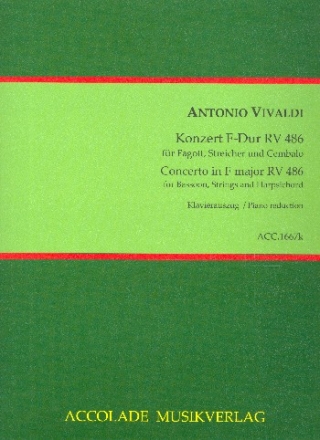 Konzert F-Dur RV486 fr Fagott, Streichorchester und Cembalo fr Fagott und Klavier