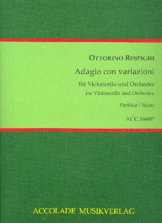 Adagio con variazioni fr Violoncello und Orchester Partitur
