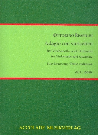 Adagio con variazioni fr Violoncello und Orchester fr Violoncello und Klavier Klavierauszug