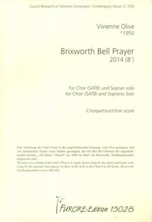 Brixworth Bell Prayer fr Sopran und gem Chor a cappella Partitur