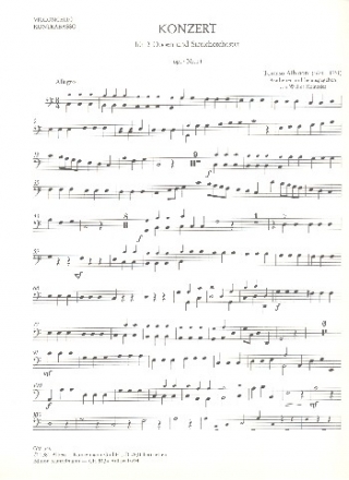 Concerto D-Dur op.7,11 fr 2 Oboen und Streichorchester Cello / Bass