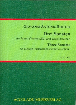 3 Sonaten fr Fagott (Violoncello) und Bc