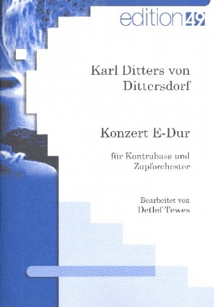 Konzert E-Dur fr Kontrabass und Zupforchester Partitur