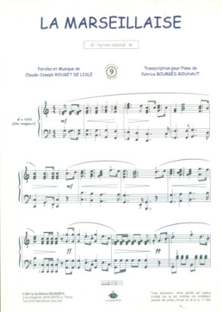 La Marseillaise pour piano (avec texte)
