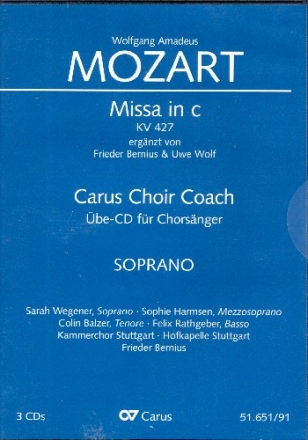 Messe c-Moll KV427 - Chorstimme Sopran  3 Playalong-CD's