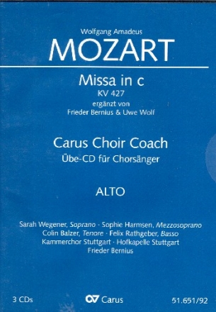 Messe c-Moll KV427 - Chorstimme Alt 3 Playalong-CD's