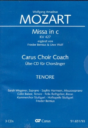 Messe c-Moll KV427 - Chorstimme Tenor  3 Playalong-CD's