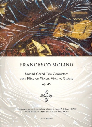 Grand Trio concertant no.2 op.45 pour flte ou violon, alto et guitare partition et parties