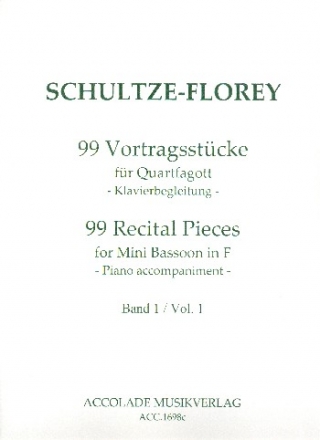 99 Vortragsstcke Band 1 (Nr.1-33) Fr Quartfagott und Klavier Klavierbegleitung (Partitur)
