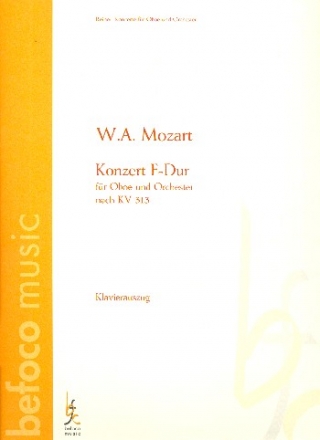 Konzert nach KV313 fr Oboe und Orchester Oboe und Klavier