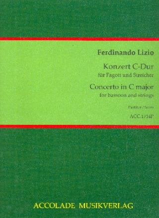 Konzert C-Dur fr Fagott und Streicher Partitur
