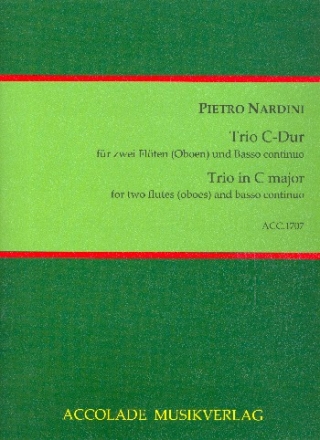 Trio C-Dur fr 2 Flten (Oboen) und Bc Partitur und Stimmen (Bc ausgesetzt)