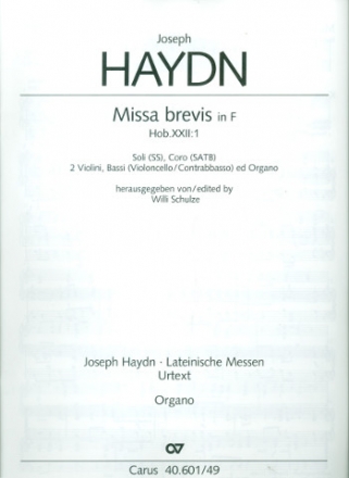 Missa brevis F-Dur Hob.XXII:1 f�r Soli, gem Chor und Orchester Orgel