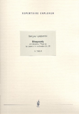 Rhapsodie ber Ukrainische Themen op.28 fr Klavier und Orchester fr 2 Klaviere 2 Spielpartituren