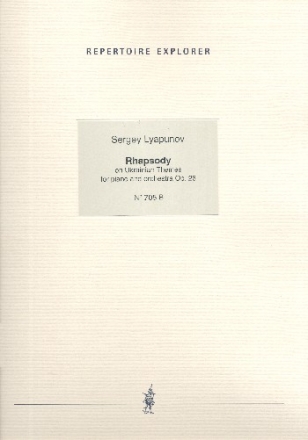 Rhapsodie ber Ukrainische Themen op.28 fr Klavier und Orchester fr 2 Klaviere 2 Spielpartituren