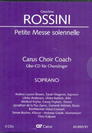 Petite messe solennelle - Chorstimme Sopran  3 Playalong-CD's