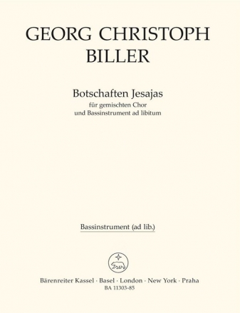 Botschaften Jesajas fr gem Chor a cappella (Bassinstrument ad lib) Bassinstrument