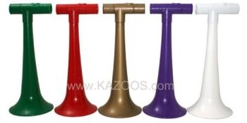 Kazobo (Kazoo aus Kunststoff mit 2 Membranen, mit groem Schallbecher) Lnge 25cm, farblich sortiert