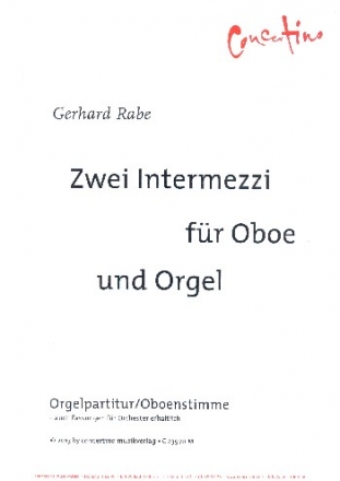 2 Intermezzi fr Oboe und Orgel