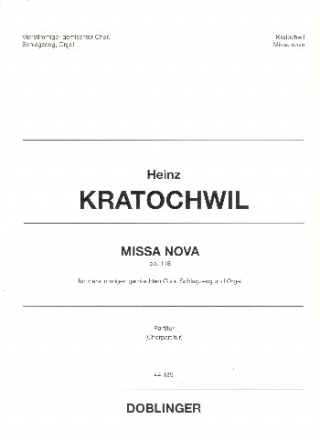 Missa nova op.118 fr gem Chor, Schlagzeug und Orgel Partitur (= Chorpartitur)