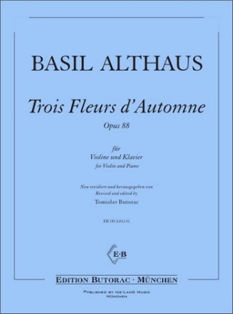 3 Fleurs d'automne op.88 fr Violine und Klavier