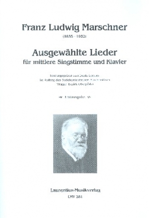 Ausgewhlte Lieder fr Gesang (mittel) und Klavier Partitur