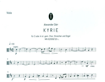 Kyrie fr gem Chor (SAM/SATB), Streicher und Orgel Viola