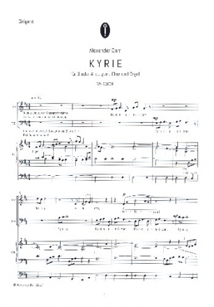 Kyrie fr gem Chor (SAM/SATB) und Orgel Partitur (la)