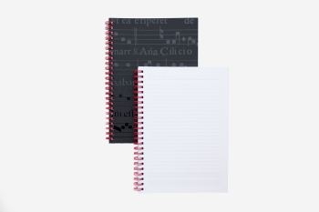 Notizbuch St. Cecilia schwarz Ringbindung (rot) 80 Seiten Din A5 liniert
