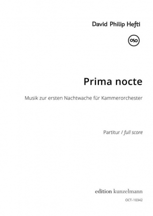Prima nocte fr Kammerorchester Partitur Din A3
