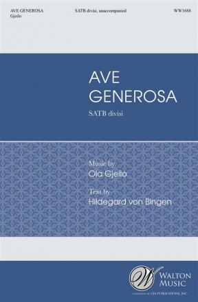 Ave generosa for mixed chorus  score