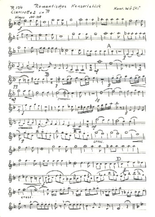 Romantisches Konzertstck fr Zupforchester (weitere Instrumente ad lib) Klarinette 2